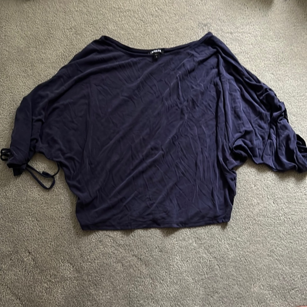 Blue express loose top, size small